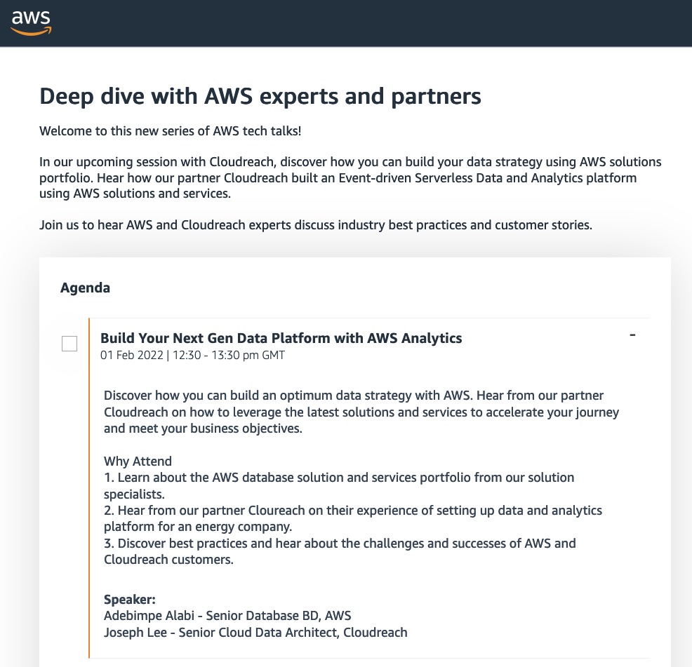 AWS Tech Talks